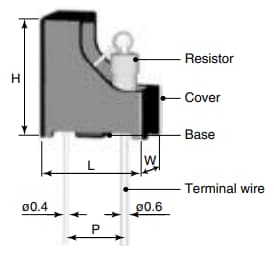 Mechanical Drawing - KOA Speer TPR Temperature Protection Resistors