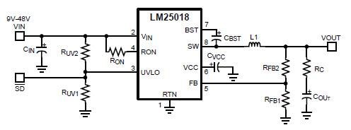 Texas Instruments LM25017/8/9 48V Step-Down Regulators