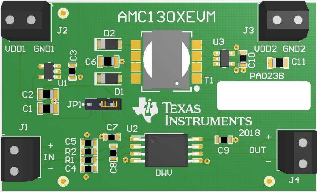 機械製圖 - Texas Instruments AMC130xEVM放大器評估模組