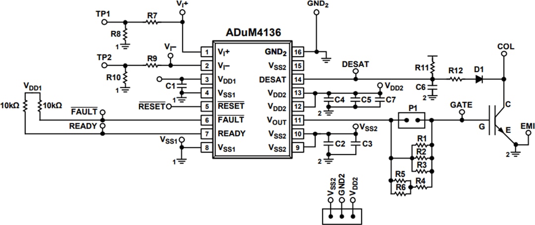 Schematic - Analog Devices Inc. EVAL-ADuM4136 Evaluation Board