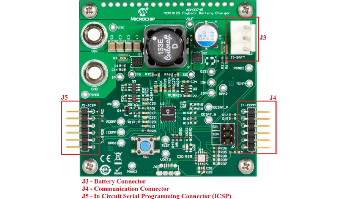 Microchip Technology MCP19125 Flyback Battery Charger Evaluation Board