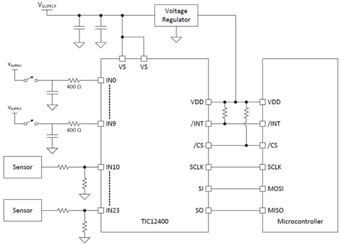 Schematic - Texas Instruments TIC12400/TIC12400-Q1 MSDI