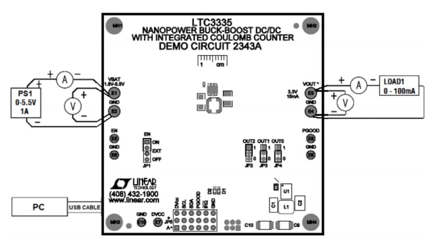 Location Circuit - Analog Devices Inc. LTC333x Demonstration Board for LTC333x Converters
