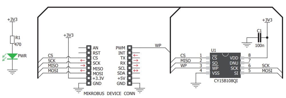 Schematic - Mikroe EXCELON™ (MIKROE-3104) LP Click