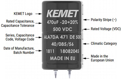 資訊圖 - KEMET ALA7D和ALA8D卡入式電容器