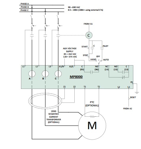 Application Circuit Diagram - Littelfuse MP8000 BLUETOOTH®-Enabled Relay