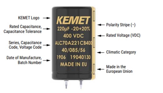 KEMET 高CV卡入式鋁質電解電容器