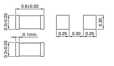 機械製圖 - TDK MPZ0603-H晶片磁珠