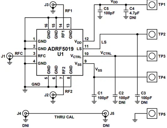 Schematic - Analog Devices Inc. EVAL-ADRF5019 Evaluation Board