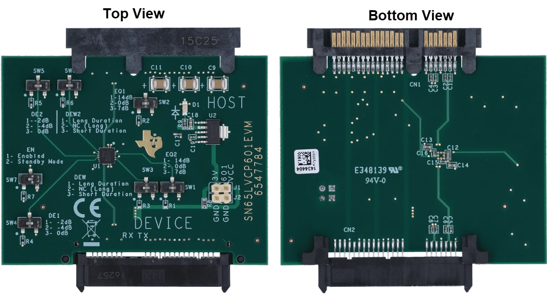 Mechanical Drawing - Texas Instruments SN75LVCP601EVM Evaluation Module