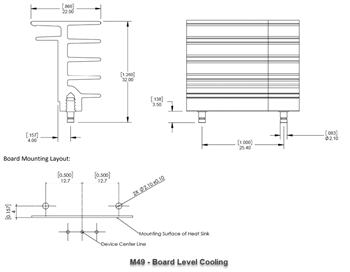 Mechanical Drawing - Aavid, Thermal Division of Boyd Corporation Max Clip™ Heat Sinks
