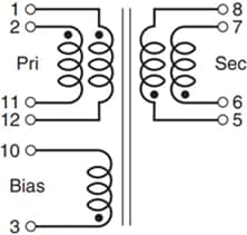 Schematic - Coilcraft PoExxF Flyback Transformers