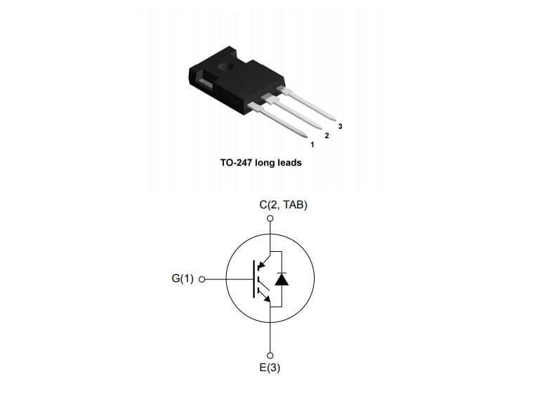 Application Circuit Diagram - STMicroelectronics STGWA100H65DFB2 HB2 IGBT