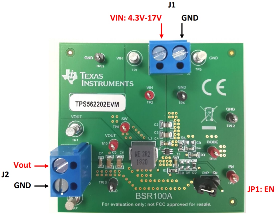 Mechanical Drawing - Texas Instruments TPS562202EVM Converter Evaluation Module (EVM)
