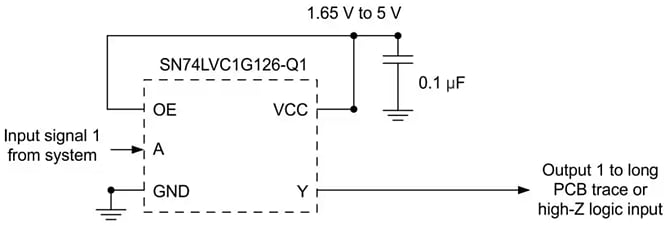 Schematic - Texas Instruments SN74LVC1G126-Q1  Automotive Single Bus Buffer Gate