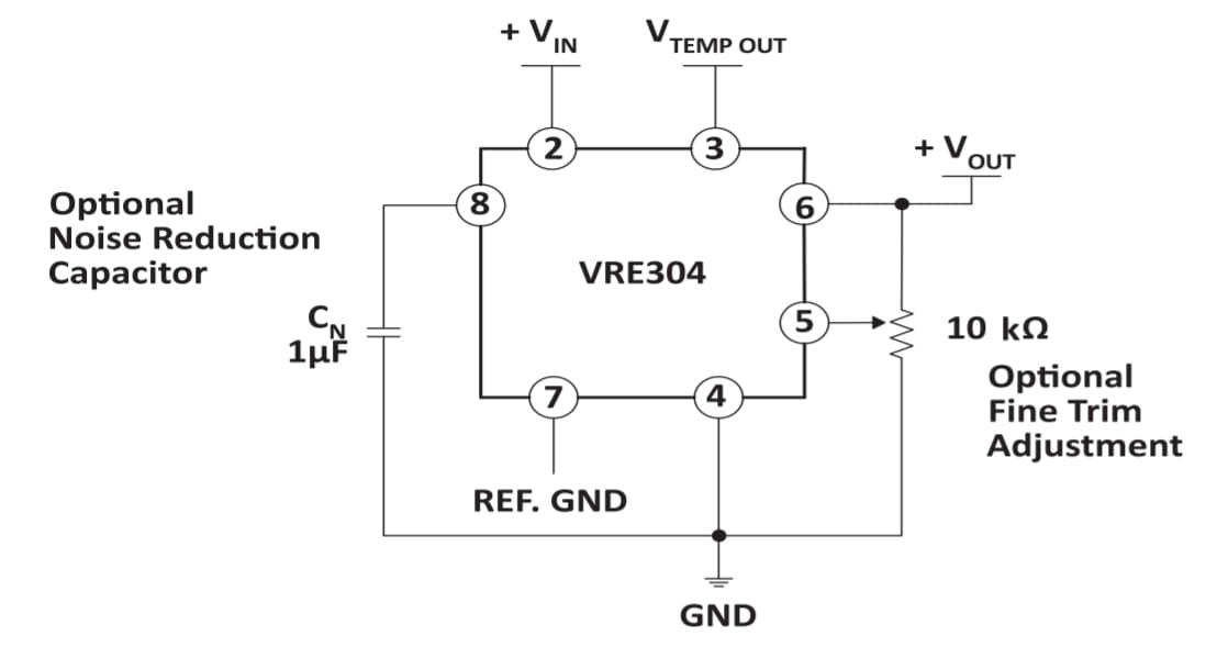 Apex Microtechnology VRE304 +4.5V Low Noise Precision Voltage Reference