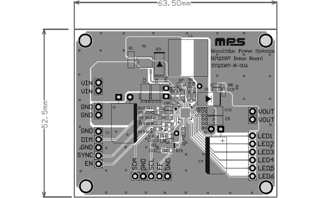Monolithic Power Systems (MPS) EVQ3367-R-01A Evaluation Board