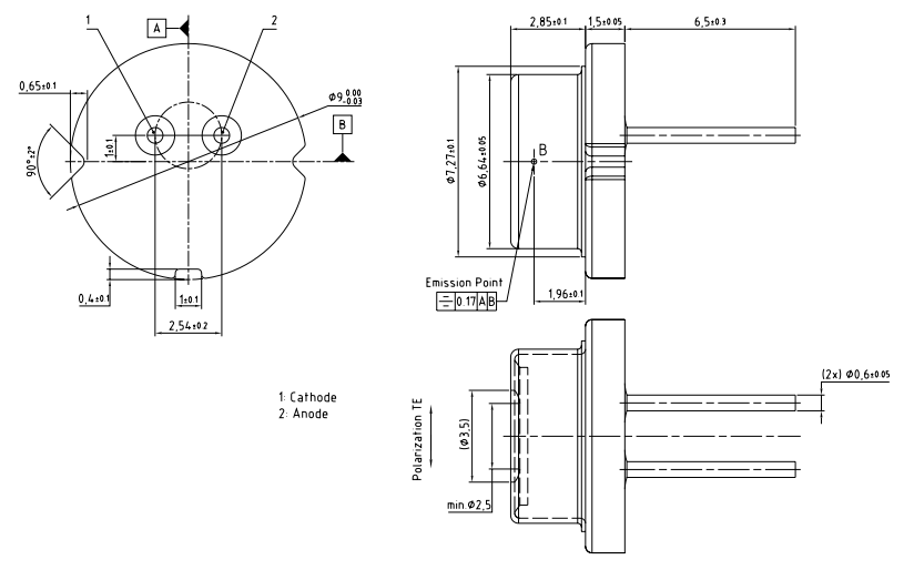 ams OSRAM PLPT9 450LA_E藍色鐳射二極管
