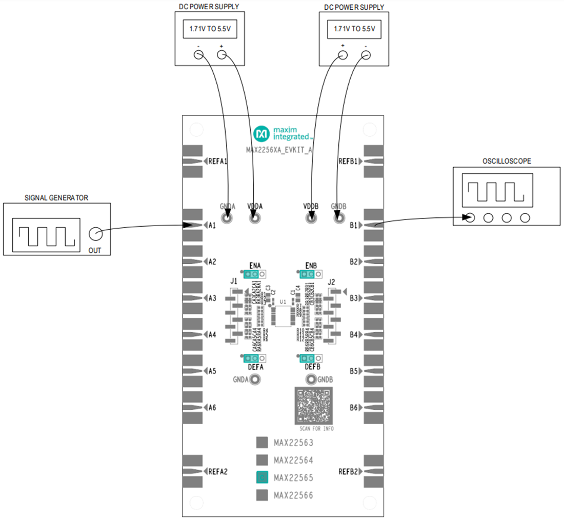 Mechanical Drawing - Analog Devices / Maxim Integrated MAX22565CAEVKIT Isolator Evaluation Kit