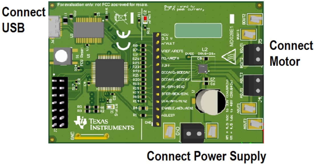 Mechanical Drawing - Texas Instruments DRV8428PEVM Motor Driver Evaluation Module