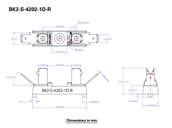 Mechanical Drawing - Eaton Electronics S-4000 Series Fuse Holders