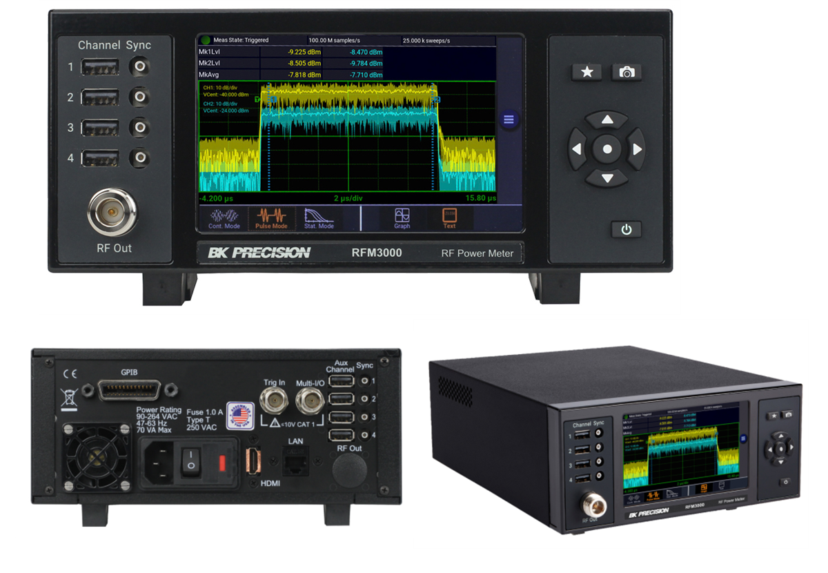 B&K Precision RFP3000功率感測器和RFM3000功率計
