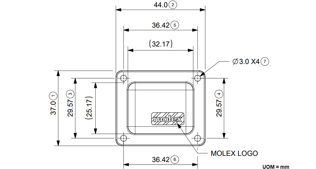 機械製圖 - Molex 金屬表面Wi-Fi天線
