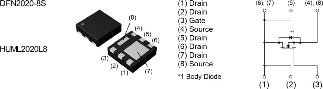 Schematic - ROHM Semiconductor RF4G100BG N-Channel Power MOSFET