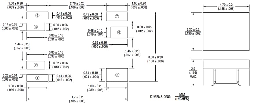 機械製圖 - Bourns SM453230-x1N7YP GbE晶片LAN變壓器
