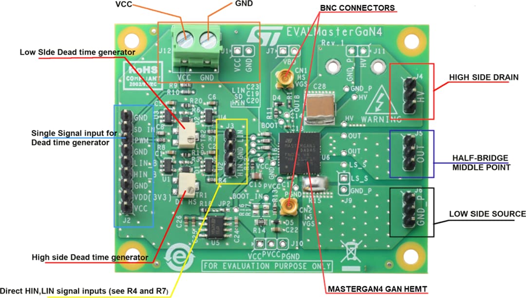 STMicroelectronics EVALMASTERGAN4 Evaluation Board