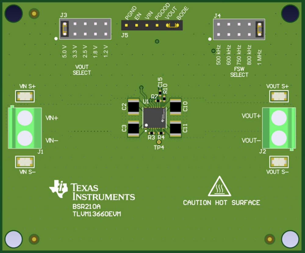 Mechanical Drawing - Texas Instruments TLVM13660EVM Power Module Evaluation Module