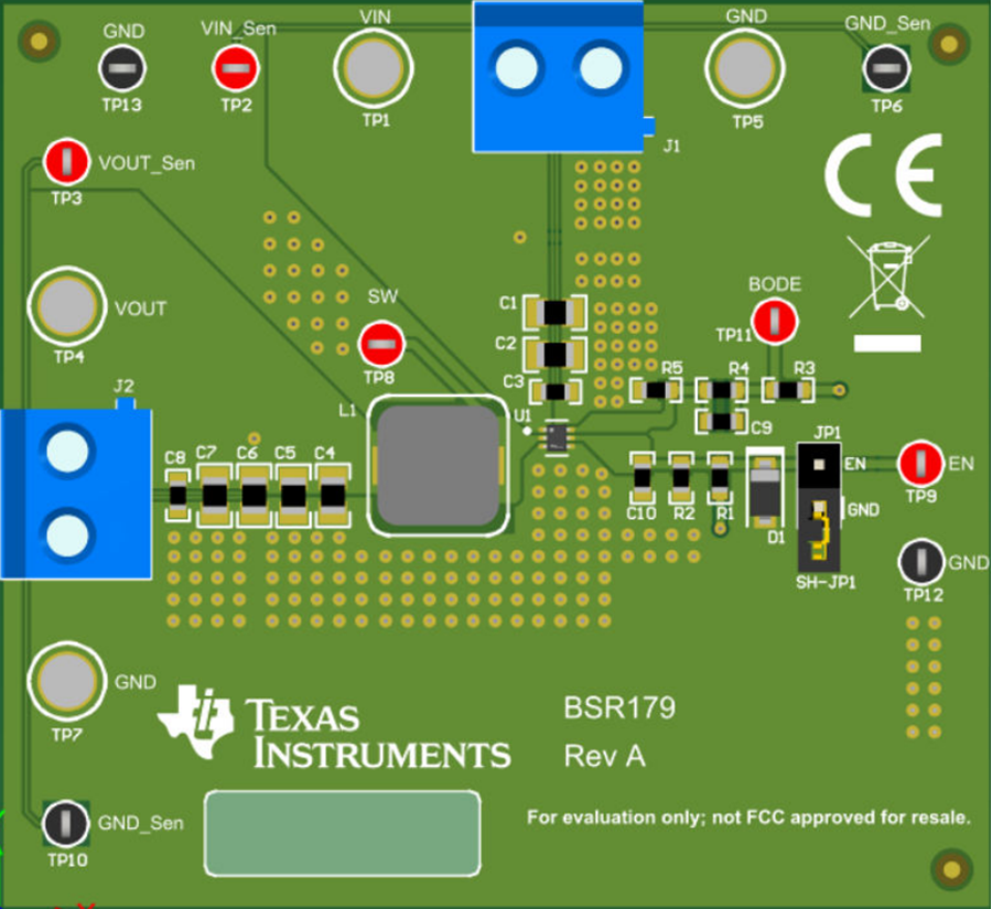 Mechanical Drawing - Texas Instruments TPS56524xEVM Converter Evaluation Modules