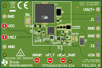 Mechanical Drawing - Texas Instruments TPS92643EVM-204 Regulator Evaluation Module