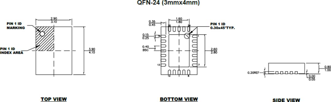 Mechanical Drawing - Monolithic Power Systems (MPS) MP6543 2A 3-Phase Brushless DC Motor Drives