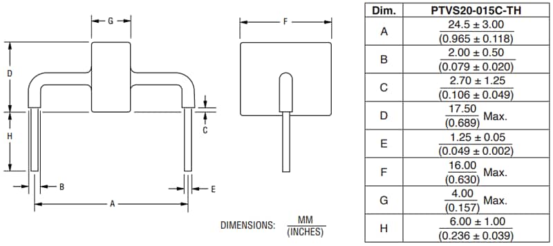 Bourns PTVS20-015C-TH High Current PTVS Diode