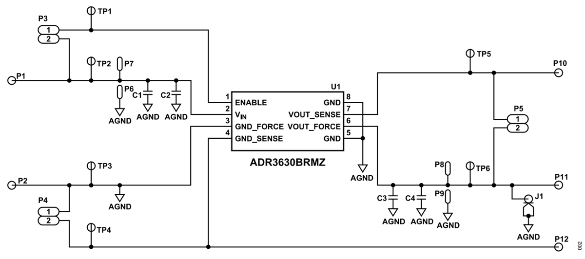 Schematic - Analog Devices Inc. EVAL-ADR3630EBZ Evaluation Board