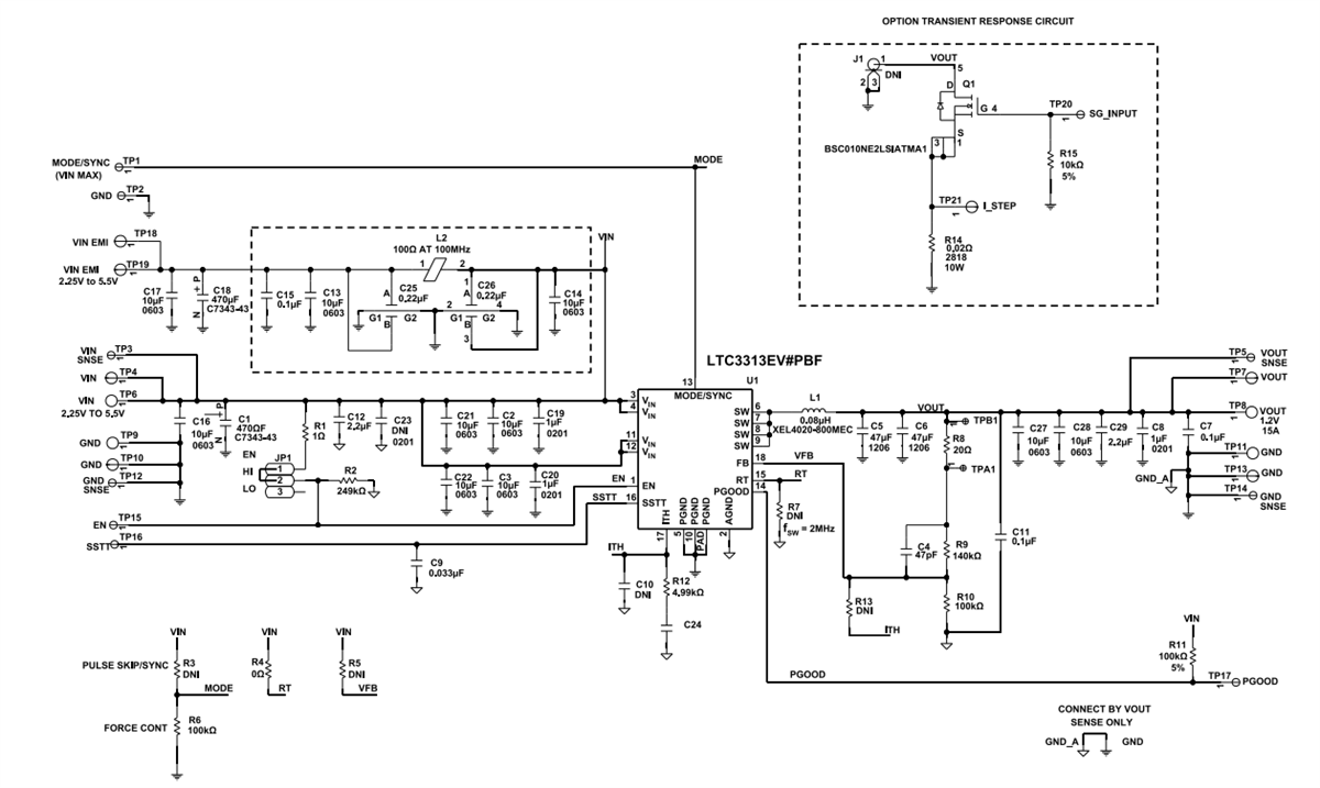Schematic - Analog Devices Inc. EVAL-LTC3313EV-A-Z Evaluation Board