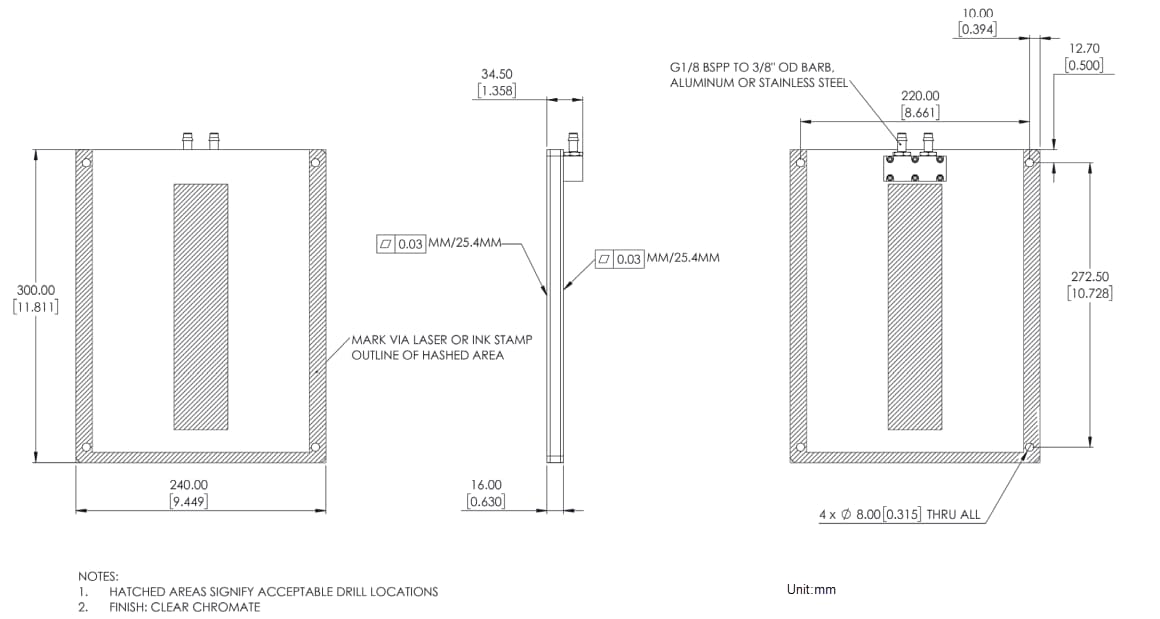Application Circuit Diagram - Wakefield Thermal 131097 Vacuum-Brazed Liquid Cold Plate