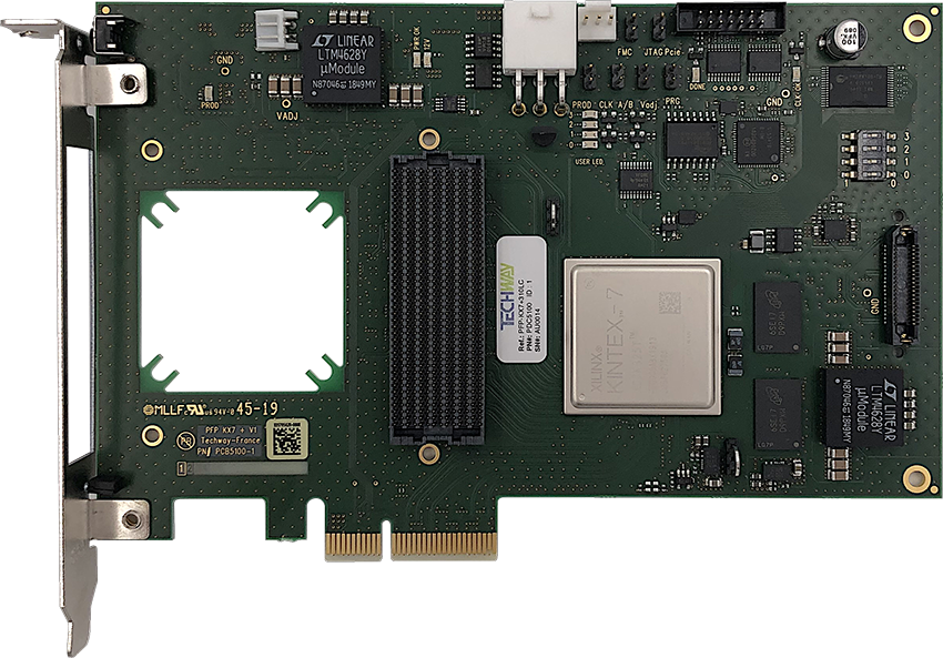Techway PFP-KX7+ PCIe FPGA Boards with FMC+ Slot