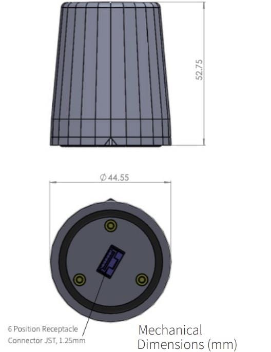 Mechanical Drawing - Tallysman HCS885XF Smart GNSS Helical Antennas