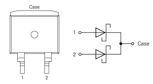 電路圖 - Littelfuse LSIC2SD065D40CC SiC肖特基能障二極體
