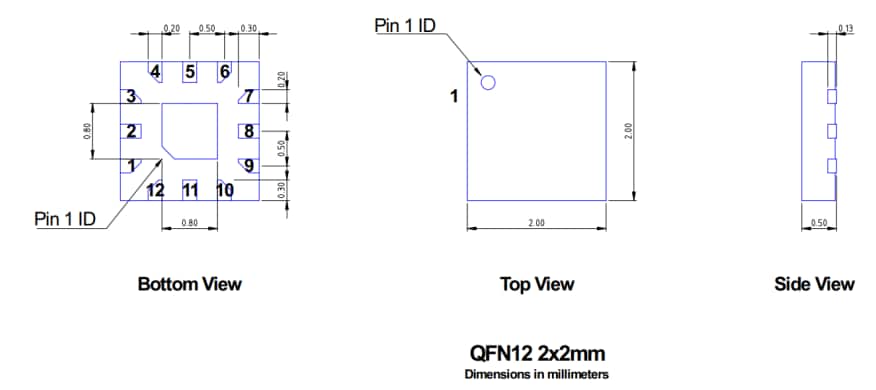 Mechanical Drawing - Guerrilla RF GRF7042 Double-Balanced Mixer