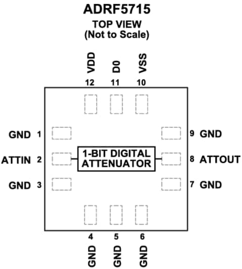 Block Diagram - Analog Devices Inc. ADRF5715 Silicon Digital Attenuators