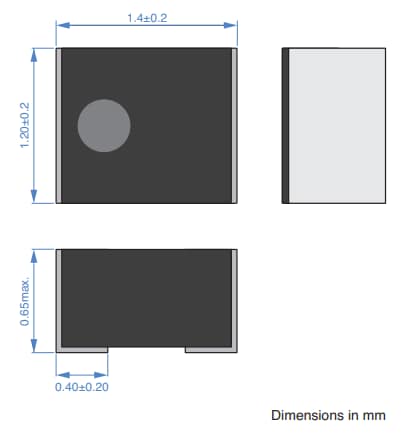 Mechanical Drawing - TDK TFM141206BLE Thin-Film Power Inductors