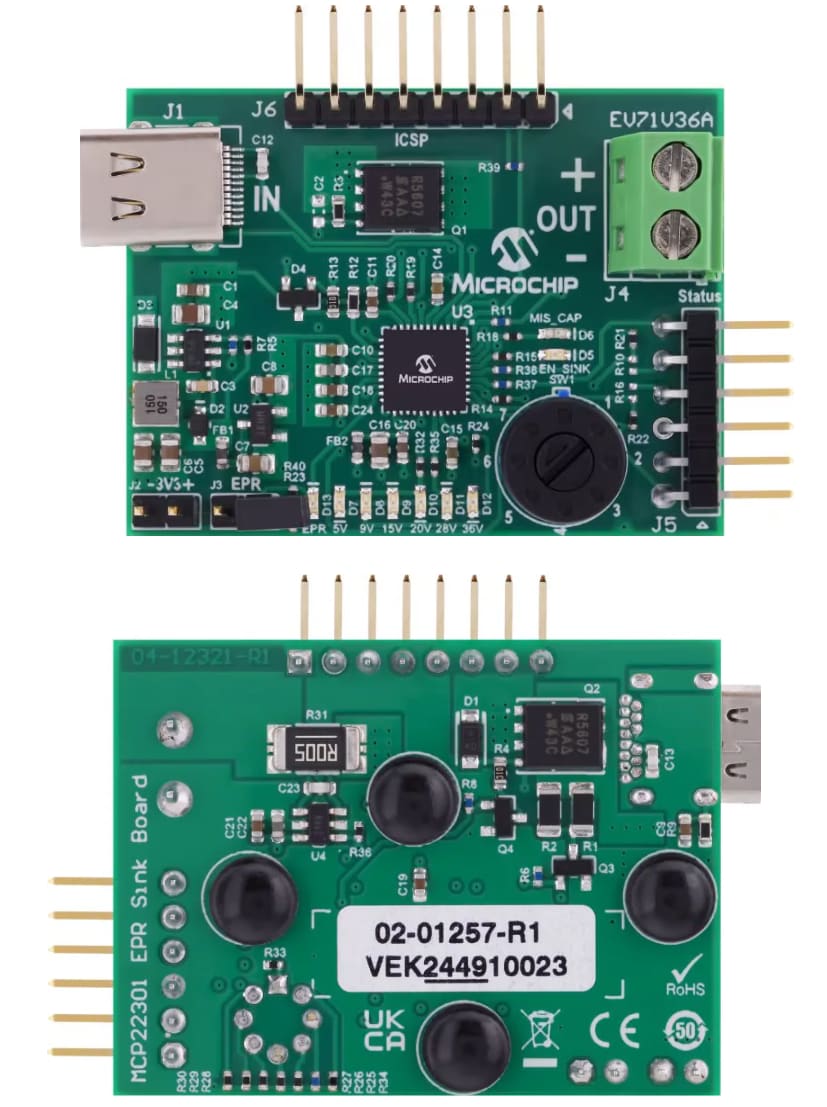 Location Circuit - Microchip Technology MCP22301 USB PD Sink Board (EV71V36A)