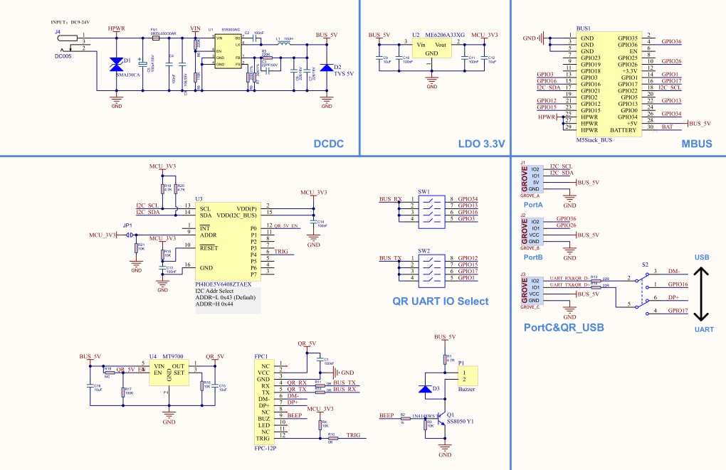 Schematic - M5Stack Module13.2 QRCode Scanning Module