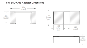 Mechanical Drawing - Vishay / Barry Industries RE Chip Resistors