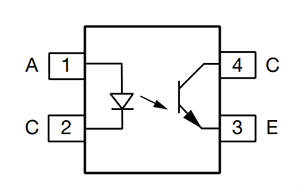電路圖 - Vishay Semiconductors VOx619A 光電晶體管輸出光耦合器