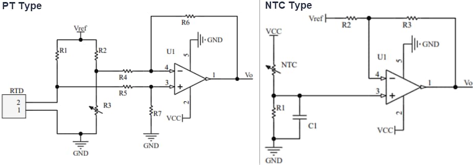 應用電路圖 - TE Connectivity 電動馬達溫度感測器