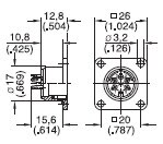 Amphenol-Tuchel C091D Female Receptacles Diagram